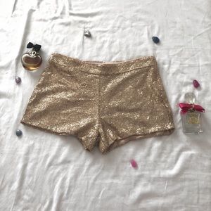 Sparkly high waisted shorts